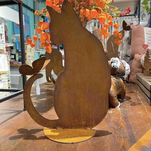 CORTEN GATTO FARFALLA CODA