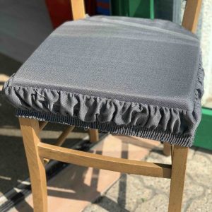 CUSCINO FORMA SEDIA SFODERABILE C/ELASTICO DALIAN ANTRACITE